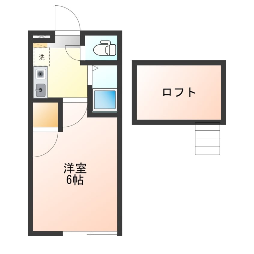 間取図 アップルハウスあさひ2Ｂ