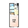 オリーブ東原 1Kの間取り