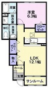 奥羽本線・山形線/さくらんぼ東根駅 徒歩24分 1階 築15年 1LDKの間取り