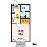 コンフォール 1Kの間取り