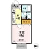 コンフォール 1Kの間取り