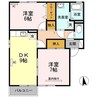 ベルジュシンメイ 2DKの間取り