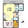 レジデンス木の実小路 1LDKの間取り