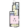 シュトラーセ千歳 1Kの間取り