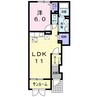 クインティック 1LDKの間取り
