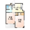 シャトレ―木の実町 2Kの間取り