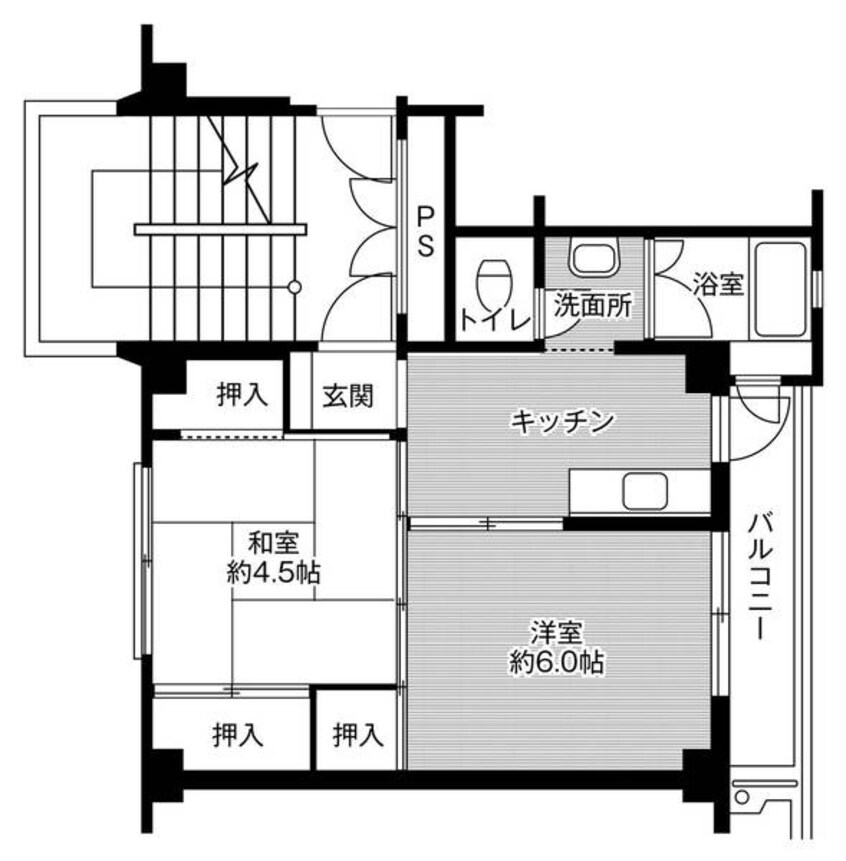 間取図 ビレッジハウス立谷川2号棟