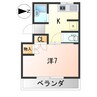 半田コーポ 1Kの間取り