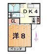 ファーストステップ 1DKの間取り