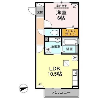 間取図 奥羽本線・山形線/神町駅 徒歩17分 1階 築8年