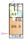 ブランドール長町 1Kの間取り