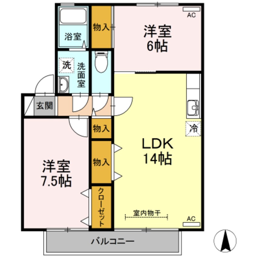 間取図 リール・ロージェ Ａ