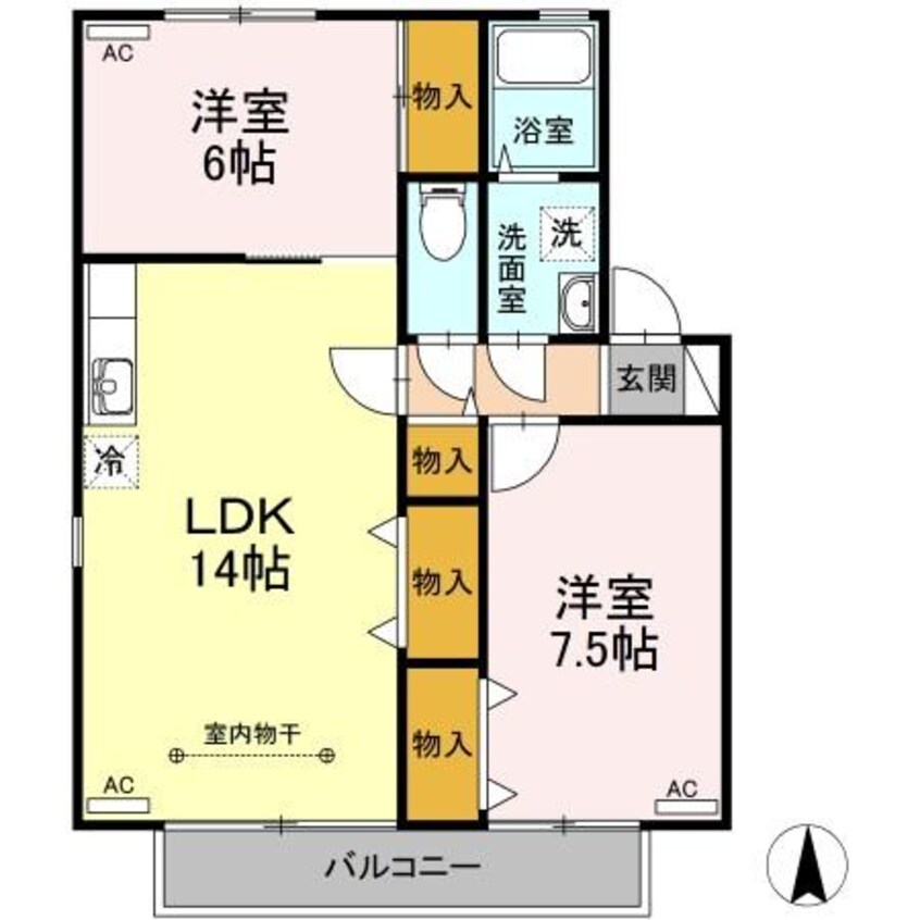 間取図 リール・ロージェ Ｂ