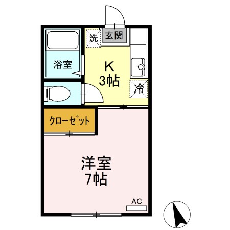 間取り図 千歳山ハイツ