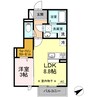 アンソレイエⅢ 1LDKの間取り