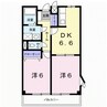 メールグラン 2DKの間取り