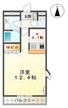 パレスさくらんぼ 1Kの間取り
