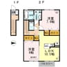 イーグルネスト Ｂ 2LDKの間取り