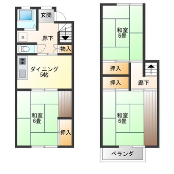 間取図 コーポいすずC