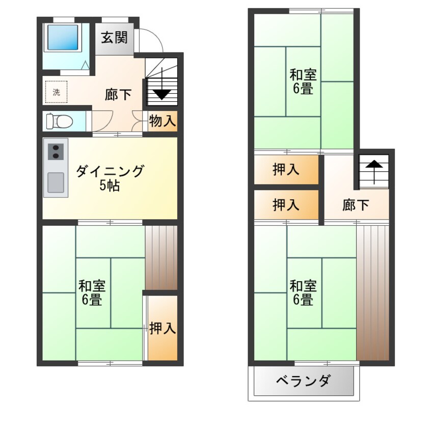 間取図 コーポいすずC