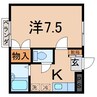 オアシス2 1Kの間取り