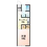コーポあこや 1Kの間取り