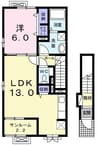 エレガント 1LDKの間取り