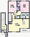 ノ－ヴァ　グランＡ 2LDKの間取り