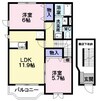 リヴィエール 2LDKの間取り