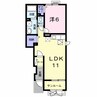 フレーシュ　ナカジマ 1LDKの間取り