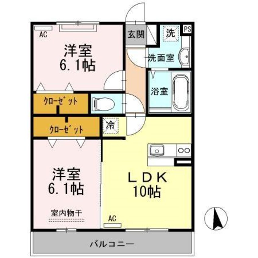 間取図 スリー・スター Ⅴ号館 Ｂ