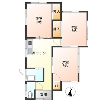 間取図 鈴川1丁目7-22貸家