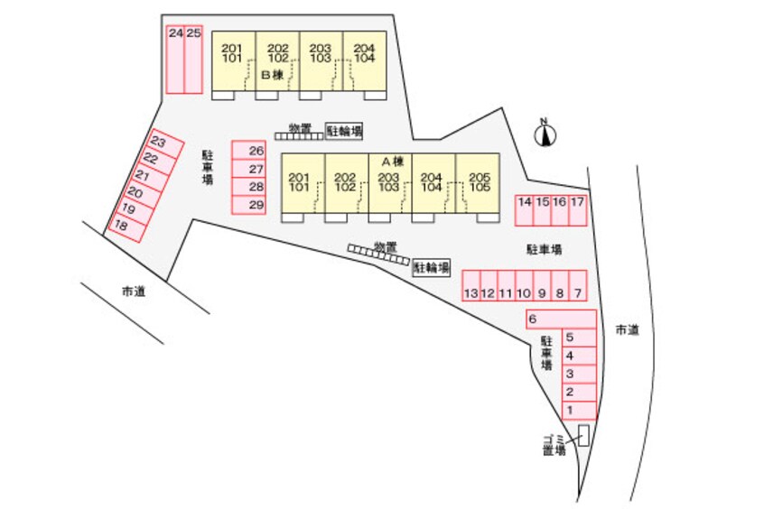 駐車場 奥羽本線・山形線/さくらんぼ東根駅 徒歩58分 1階 築7年