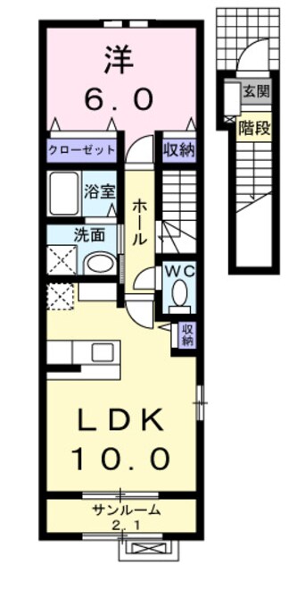 間取図 ヴィラージュ　落衣