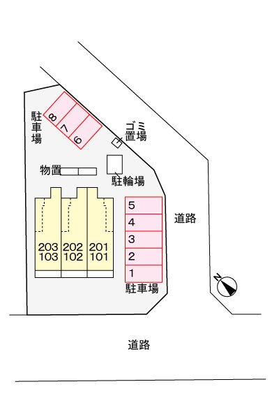 駐車場 ヴィラージュ　落衣