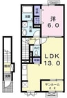 ハイルングオルト 1LDKの間取り