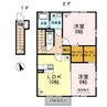 スリー・スター Ⅳ号館 Ａ 2LDKの間取り