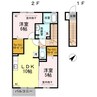 セジュール島西 2LDKの間取り