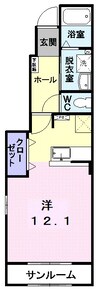 メゾン早坂１番館 1Rの間取り