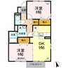 アンフロイデ Ｂ 2DKの間取り