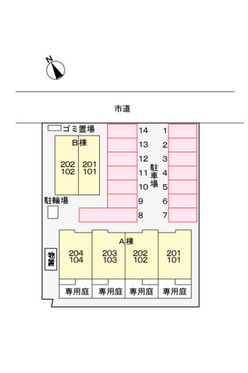 駐車場 ジェントリー下条Ａ棟