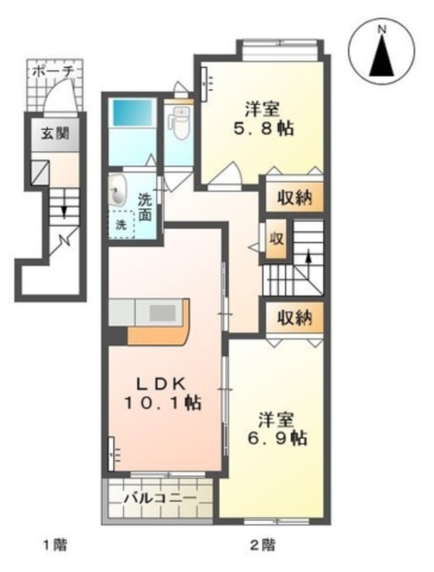 間取図 アメニティ プランドール