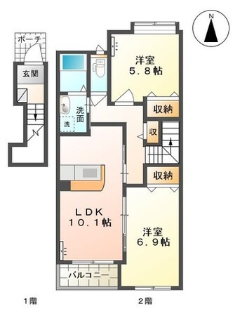 間取図 アメニティ プランドール