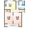 Yコーポファンタステック 2DKの間取り