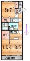 ボルツⅣ 1LDKの間取り