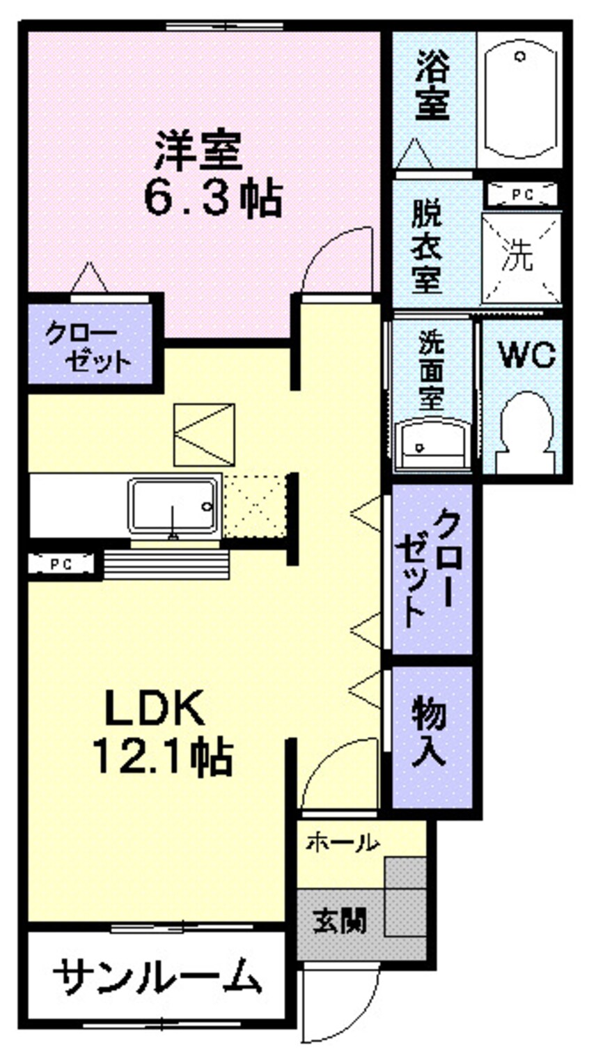 間取図 リリエンハイム　Ｃ