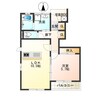 テラスハウス桧 1LDKの間取り