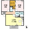 サンパティック Ａ 2LDKの間取り