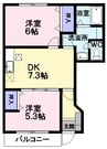 リヴィエール 2DKの間取り