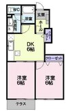 リファインド 2DKの間取り